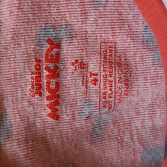 DISNEY'S Mickey Mouse Pajama Set Youth 4T - Picture 7 of 9